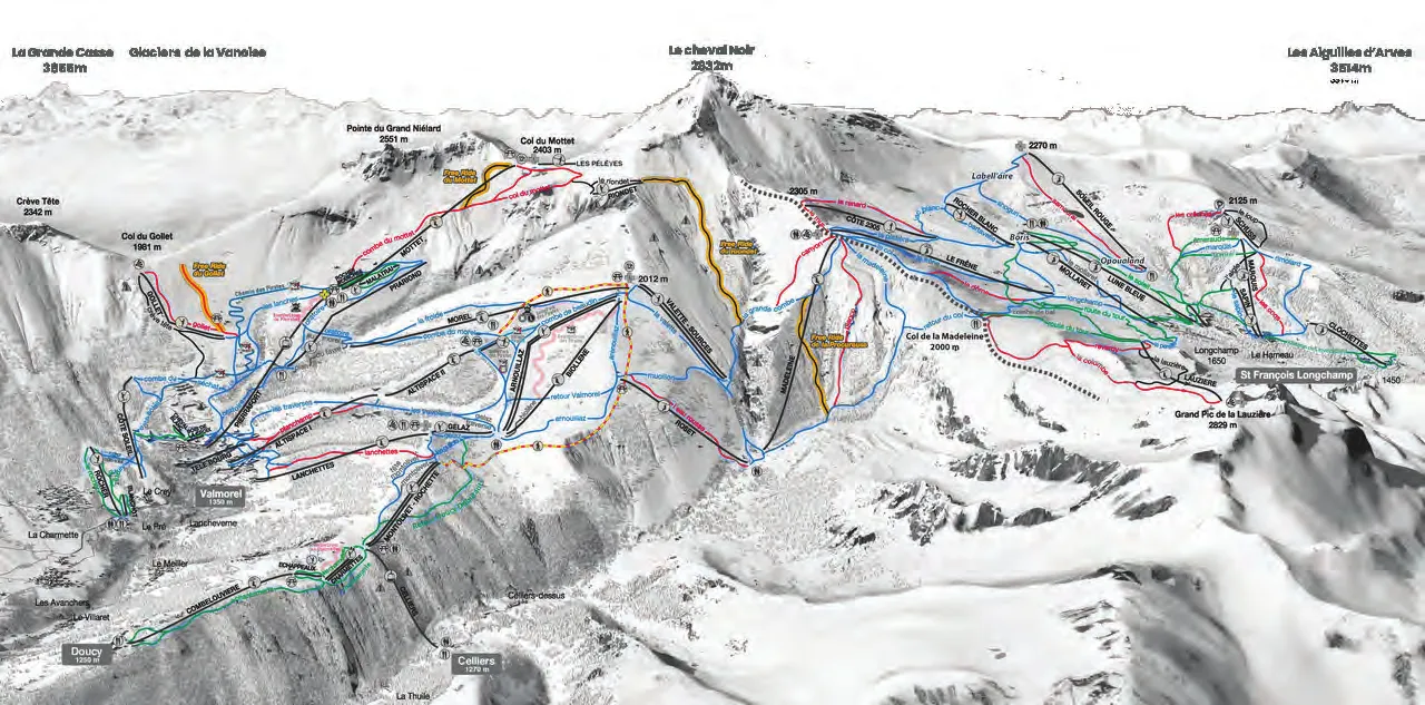Valmorel Ski Map